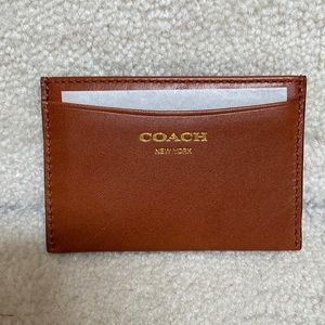 new coach leather card case